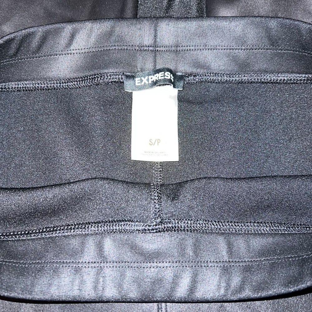 Express Black Faux Leather Leggings Small - Picture 3 of 5